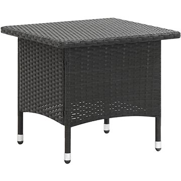 Čajový stolek černý 50 x 50 x 47 cm polyratan (46250)