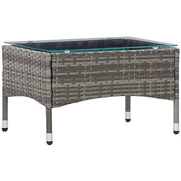 Konferenční stolek šedý 60 x 40 x 36 cm polyratan (45908)