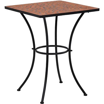 Mozaikový bistro stolek terakotový 60 cm keramika (46705)