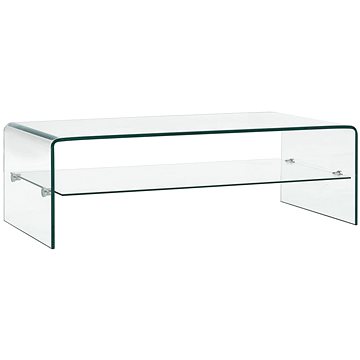 Konferenční stolek čirý 98x45x31 cm tvrzené sklo (284745)