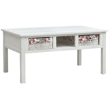 Konferenční stolek bílý 99,5x60x48 cm dřevo (287845)