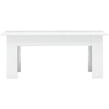Konferenční stolek bílý vysoký lesk 100x60x42 cm dřevotříska (801185)