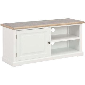 TV stolek bílý 90x30x40 cm dřevo (249879)