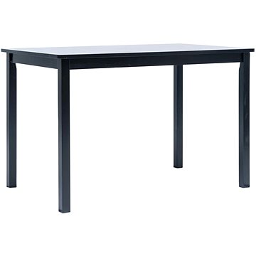 Jídelní stůl černý 114x71x75 cm masivní kaučukovník (247364)