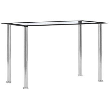 Jídelní stůl černo-průhledný 120x60x75 cm tvrzené sklo (281851)