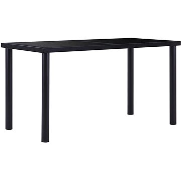Jídelní stůl černý 140x70x75 cm tvrzené sklo (281853)