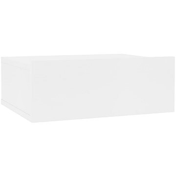 Nástěnný noční stolek bílý 40x30x15 cm dřevotříska (800306)