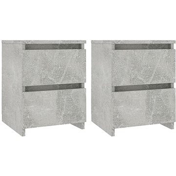 Noční stolky 2 ks betonově šedé 30 x 30 x 40 cm dřevotříska (800522)