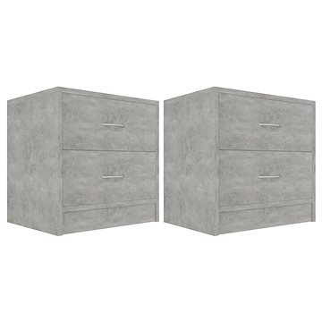 Noční stolky 2 ks betonově šedé 40 x 30 x 40 cm dřevotříska (801044)