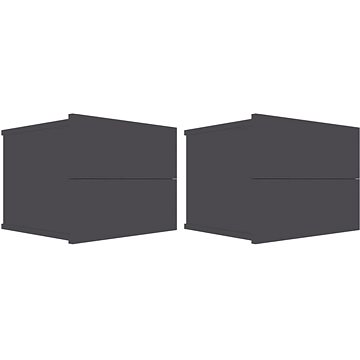Noční stolky 2 ks šedé 40 x 30 x 30 cm dřevotříska (801058)