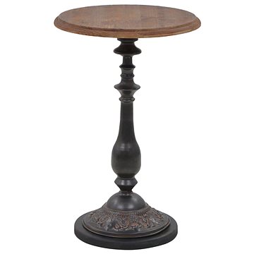 Koncový stolek z masivního jedlového dřeva 40x64 cm hnědý (246125)