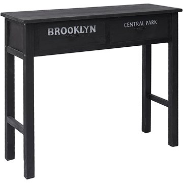 Konzolový stolek černý 90x30x77 cm dřevo (284151)