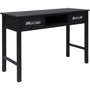 Konzolový stolek černý 110x45x76 cm dřevo (284161)