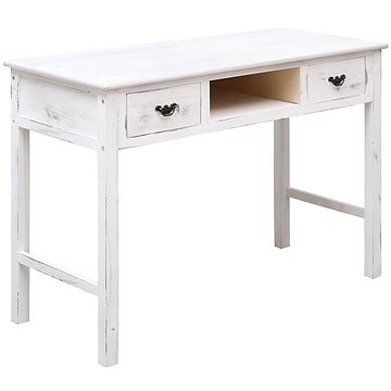 Konzolový stolek bílý s patinou 110x45x76 cm dřevo (284162)