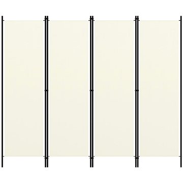 4dílný paraván krémově bílý 200 x 180 cm (320719)