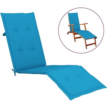 Poduška na polohovací židli modrá (75+105) x 50 x 4 cm (314177)