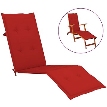 Poduška na polohovací židli červená (75+105) x 50 x 4 cm (314179)