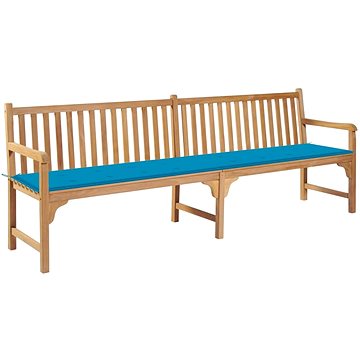 SHUMEE Zahradní lavice s modrou poduškou 240 cm teak 3062893 (3062893)