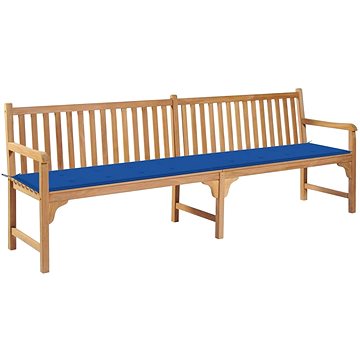 SHUMEE Zahradní lavice s královsky modrou poduškou 240 cm teak 3062899 (3062899)