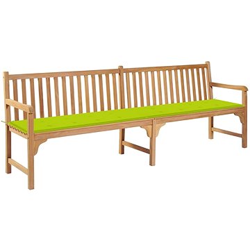SHUMEE Zahradní lavice s jasně zelenou poduškou 240 cm teak 3062900 (3062900)