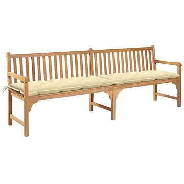 SHUMEE Zahradní lavice s krémově bílou poduškou 240 cm teak 3062906 (3062906)