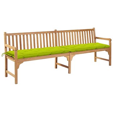 SHUMEE Zahradní lavice s jasně zelenou poduškou 240 cm teak 3062915 (3062915)
