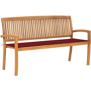 SHUMEE Stohovatelná lavice s poduškou 159 cm teak 3063315 (3063315)