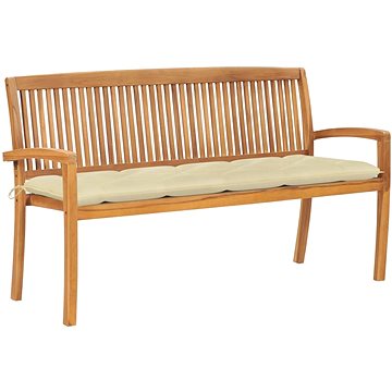 SHUMEE Stohovatelná lavice s poduškou 159 cm teak 3063323 (3063323)