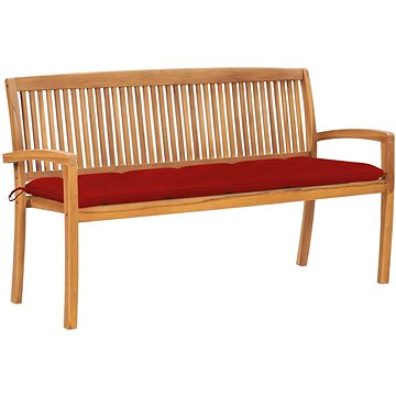 SHUMEE Stohovatelná lavice s poduškou 159 cm teak 3063327 (3063327)