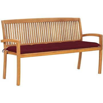 SHUMEE Stohovatelná lavice s poduškou 159 cm teak 3063330 (3063330)