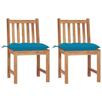 SHUMEE Židle zahradní s poduškami, teak 3062935 - 2ks v balení (3062935)