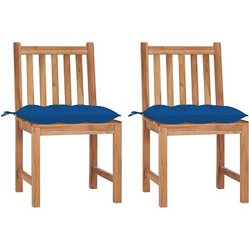 SHUMEE Židle zahradní s poduškami teak 3062941 - 2ks v balení (3062941)