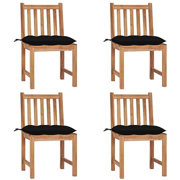 SHUMEE Židle zahradní s poduškami teak 3073110 - 4ks v balení (3073110)