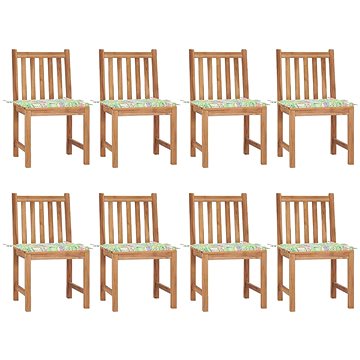 SHUMEE Židle zahradní s poduškami teak 3073154 - 8ks v balení (3073154)
