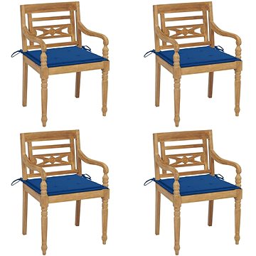 SHUMEE Židle zahradní BATAVIA s poduškami, teak 3073305 - 4ks v balení (3073305)
