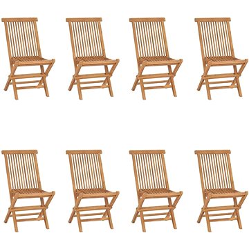 SHUMEE Židle zahradní skládací zahradní, teak 3096592 - 8ks v balení (3096592)