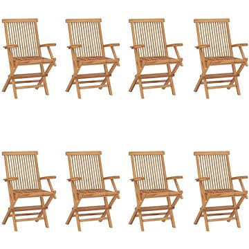 SHUMEE Židle zahradní skládací zahradní, teak 3096595 - 8ks v balení (3096595)