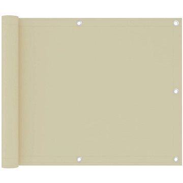 Balkónová zástěna krémová 75×500 cm oxfordská látka 134950 (134950)