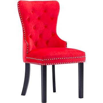 Jídelní židle 4 ks červené samet (3055885)