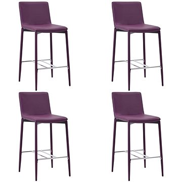 Barové stoličky 4 ks fialové umělá kůže (279685)