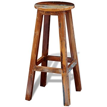 Barová stolička masivní recyklované dřevo (241647)
