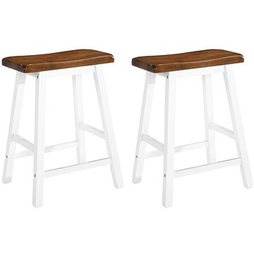 Barové stoličky 2 ks masivní dřevo (245546)