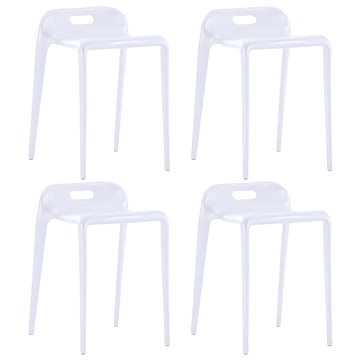 Stohovatelné stoličky 4 ks bílé plast (247282)