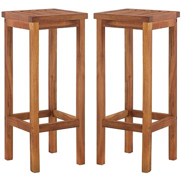 Barové židle 2 ks masivní akáciové dřevo (44016)