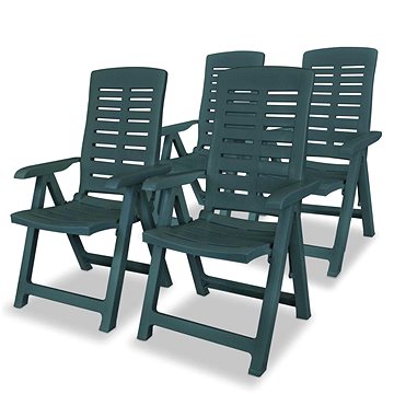 Polohovatelná zahradní křesla 4 ks plast zelená 275069 (275069)