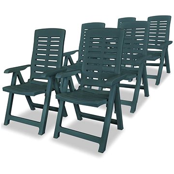 Polohovatelná zahradní křesla 6 ks plast zelená 275070 (275070)