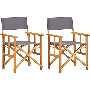 Režisérské židle 2 ks masivní akáciové dřevo 45947 (45947)