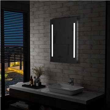 Koupelnové nástěnné zrcadlo s LED osvětlením 60 x 80 cm (144703)