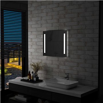 Koupelnové nástěnné zrcadlo s LED osvětlením 60 x 50 cm (144705)