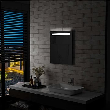 Koupelnové nástěnné zrcadlo s LED osvětlením 50 x 60 cm (144708)